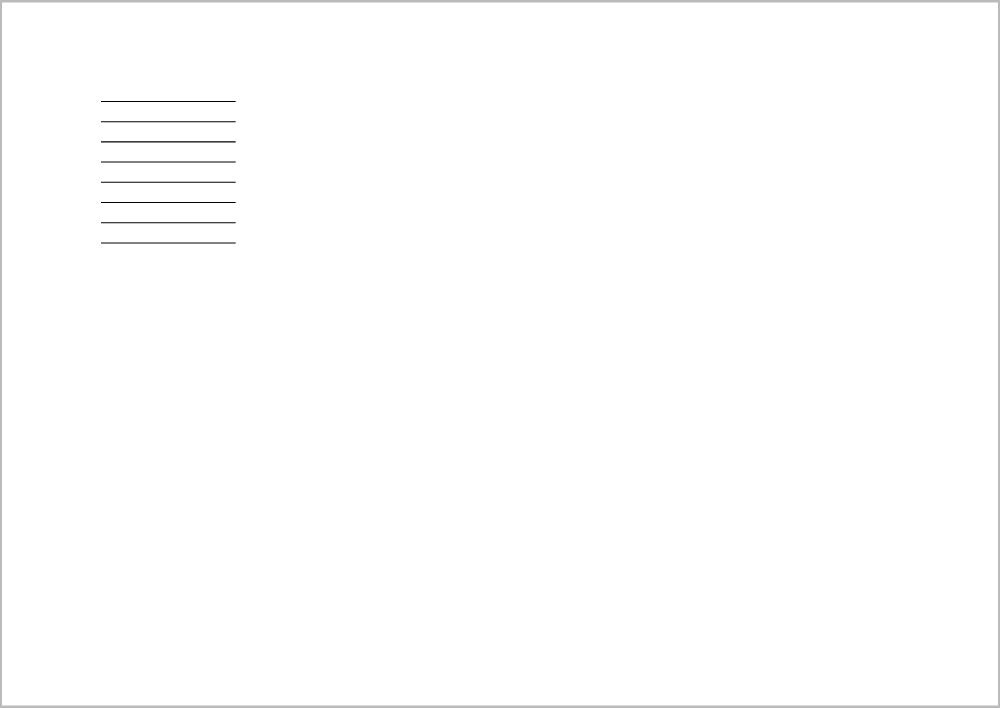 Eight short horizontal lines, one under the other